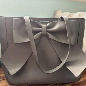 Karl Lagerfeld gray tote